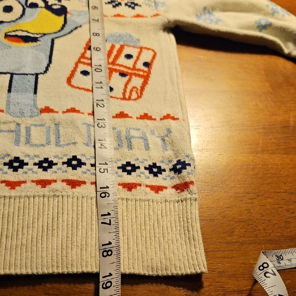 Bluey Childs Festive Holiday Sweater with Cartoon Design Size XS - Picture 8 of 9